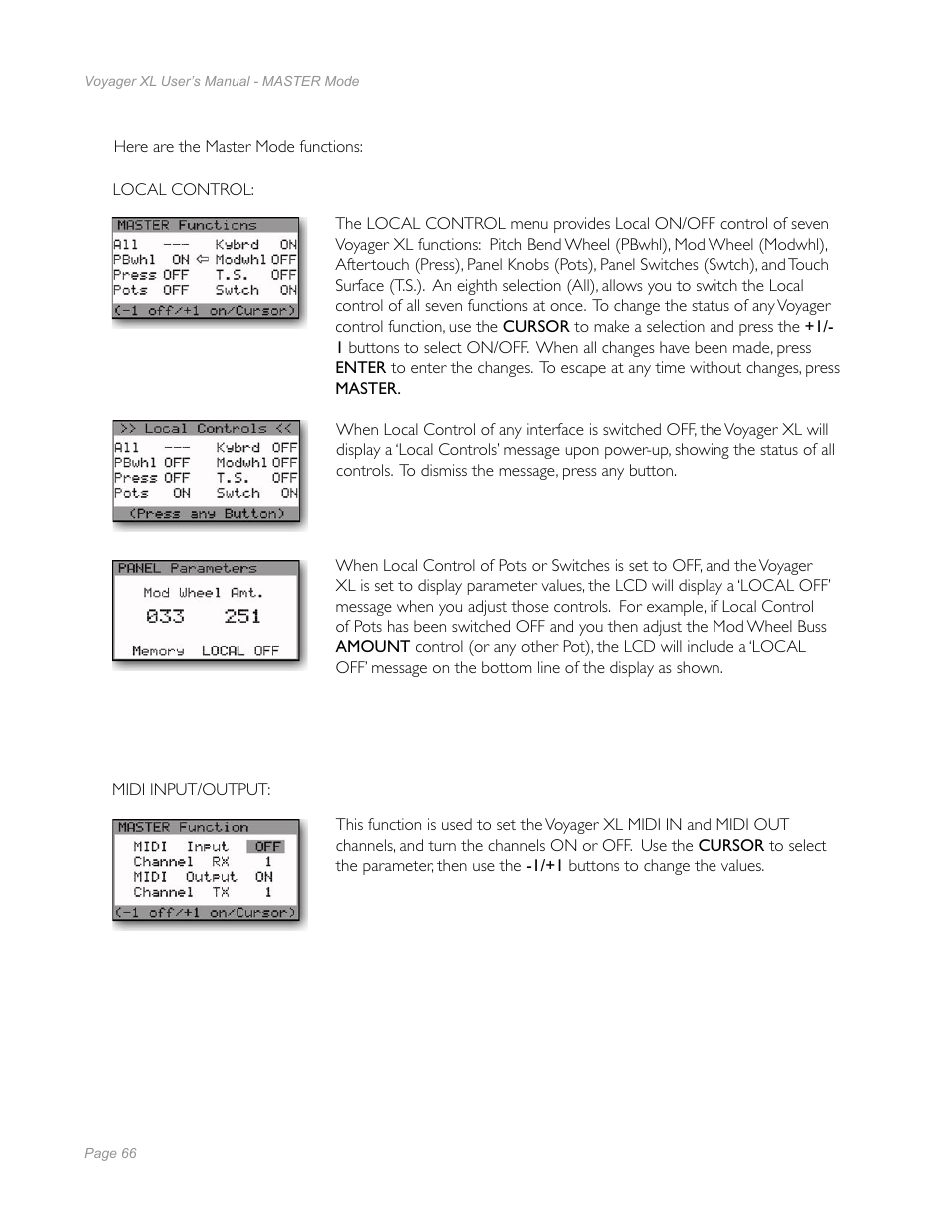 Moog Music Minimoog Voyager XL User Manual | Page 64 / 100