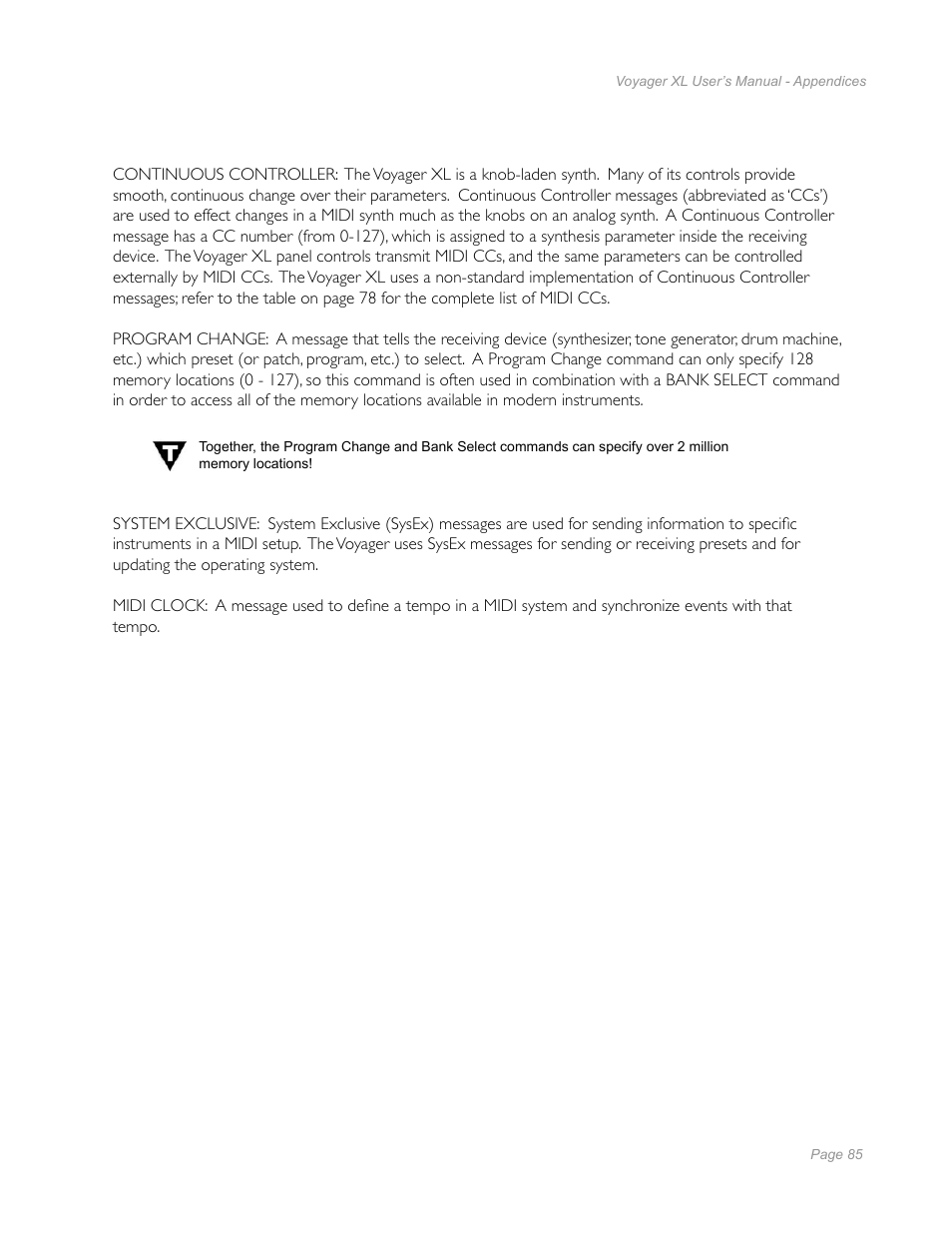 Moog Music Minimoog Voyager XL User Manual | Page 83 / 100