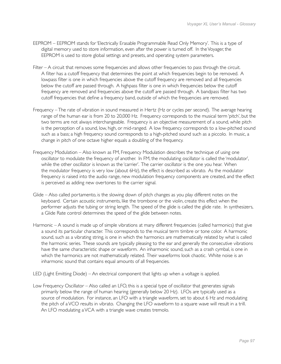 Moog Music Minimoog Voyager XL User Manual | Page 95 / 100