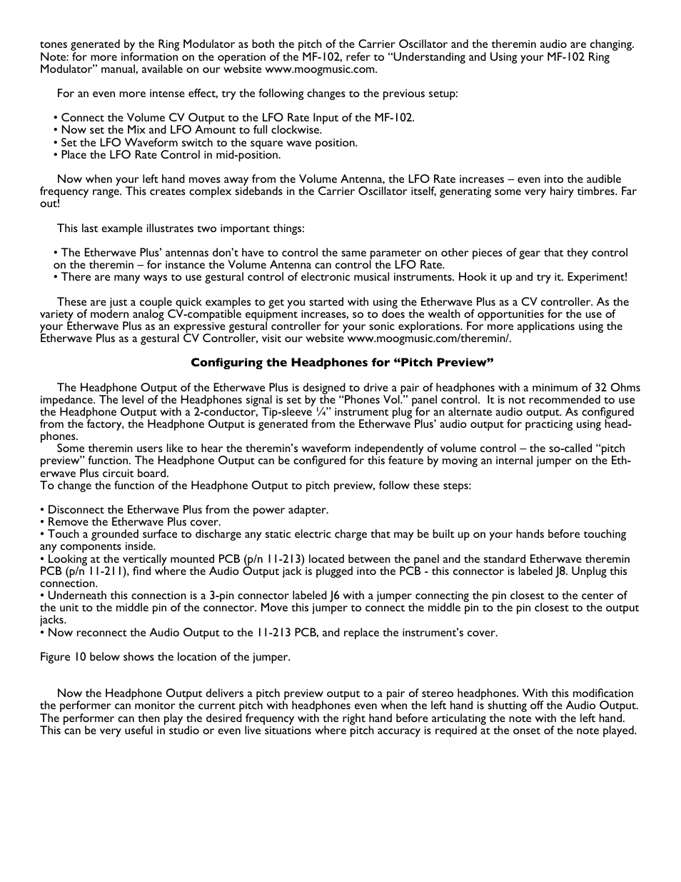 Moog Music Etherwave Plus Kit (Upgrade Instructions) User Manual | Page 9 / 12