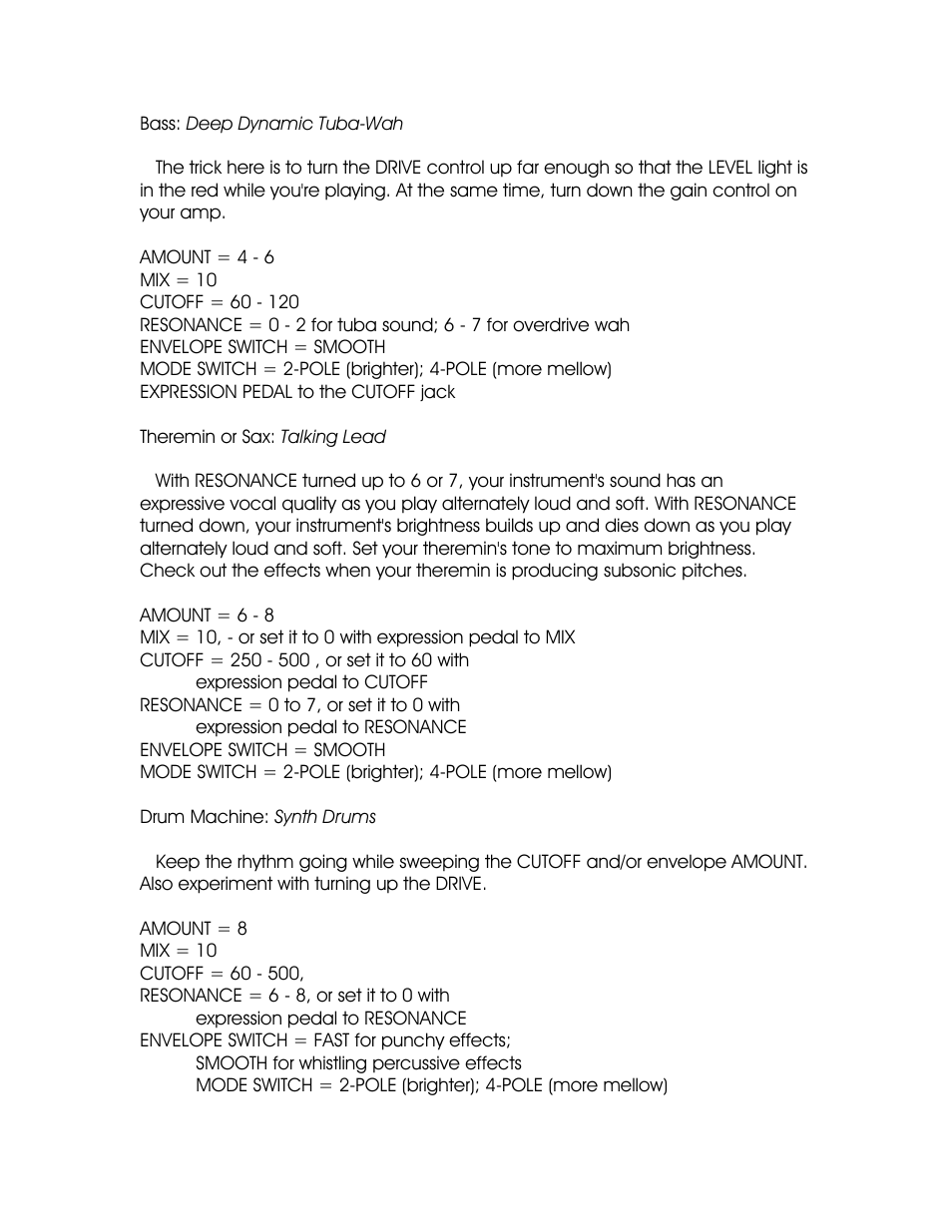 Moog Music MF-101 Lowpass Filter User Manual | Page 10 / 14