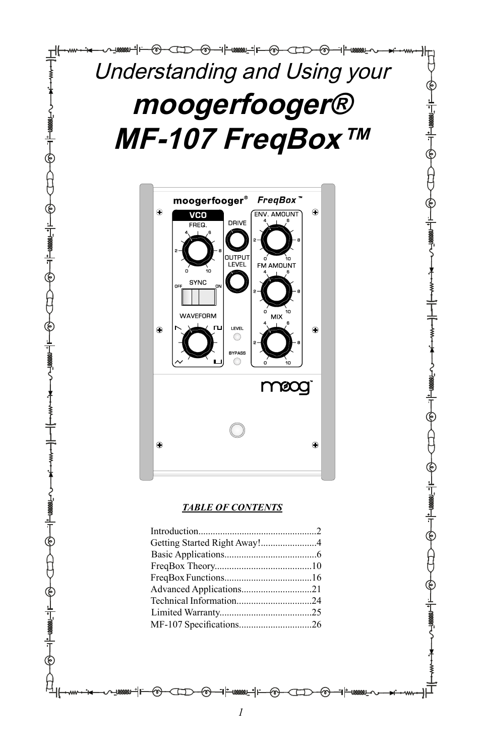 Moog Music MF-107 FreqBox User Manual | 28 pages