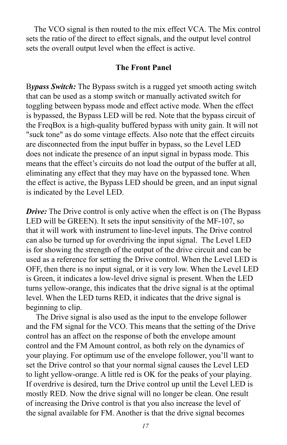 Moog Music MF-107 FreqBox User Manual | Page 17 / 28