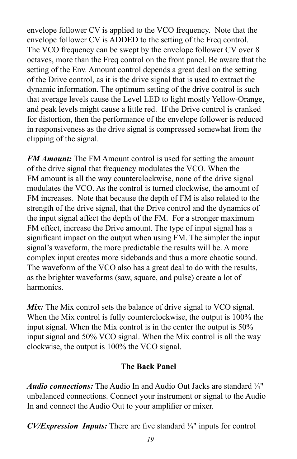 Moog Music MF-107 FreqBox User Manual | Page 19 / 28