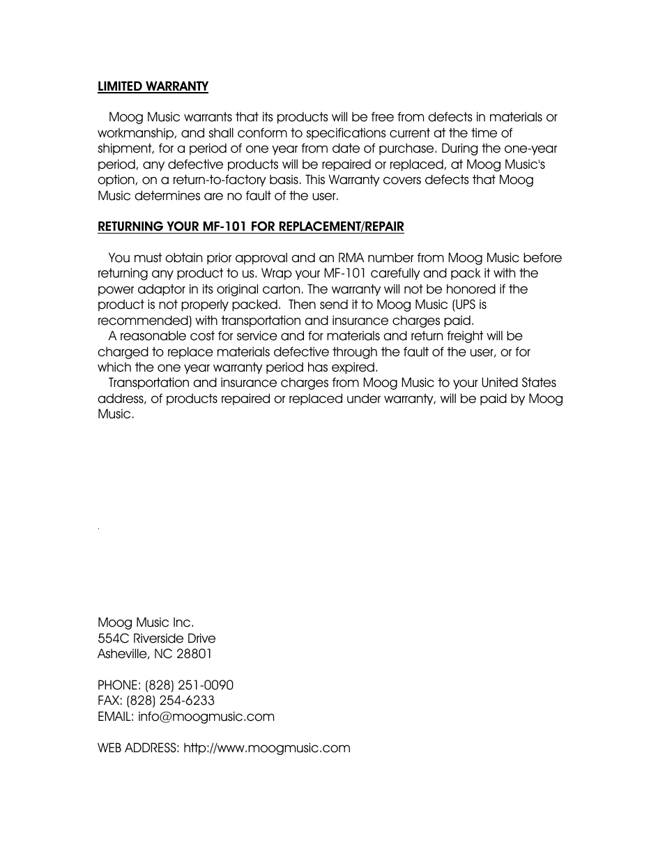 Moog Music MF-102 Ring Modulator User Manual | Page 14 / 15