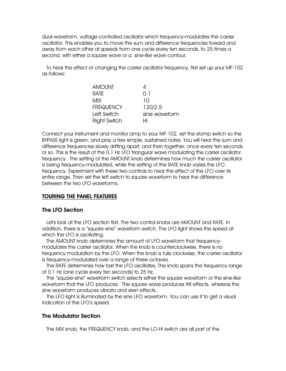 Moog Music MF-102 Ring Modulator User Manual | Page 9 / 15