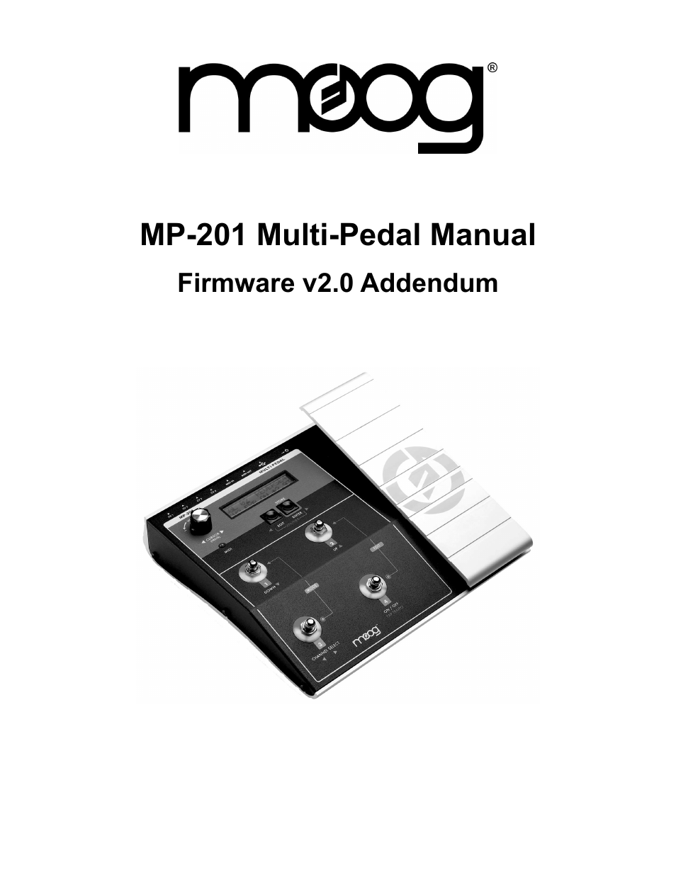 Moog Music MP-201 Multi-Pedal (User's Guide) User Manual | 12 pages