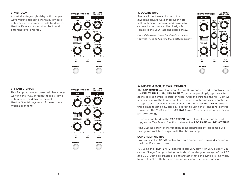 Moog Music MF-104M Analog Delay User Manual | Page 8 / 15