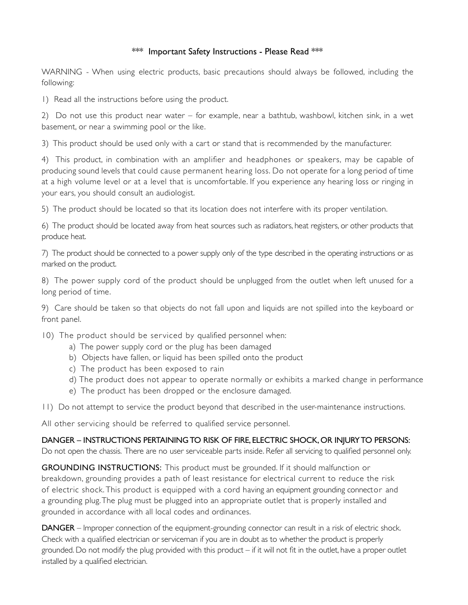 Safety information | Moog Music Slim Phatty User Manual | Page 2 / 75