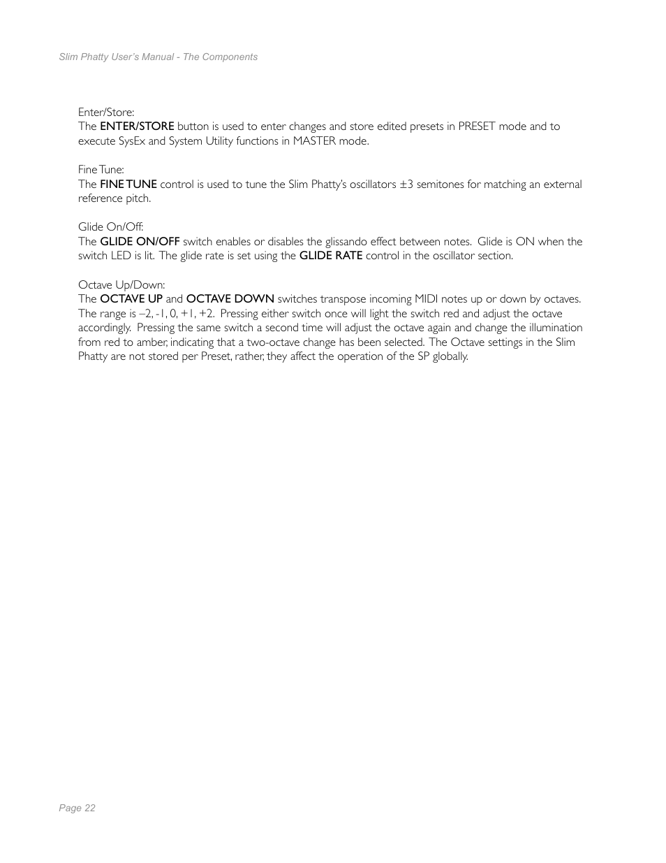 Moog Music Slim Phatty User Manual | Page 20 / 75