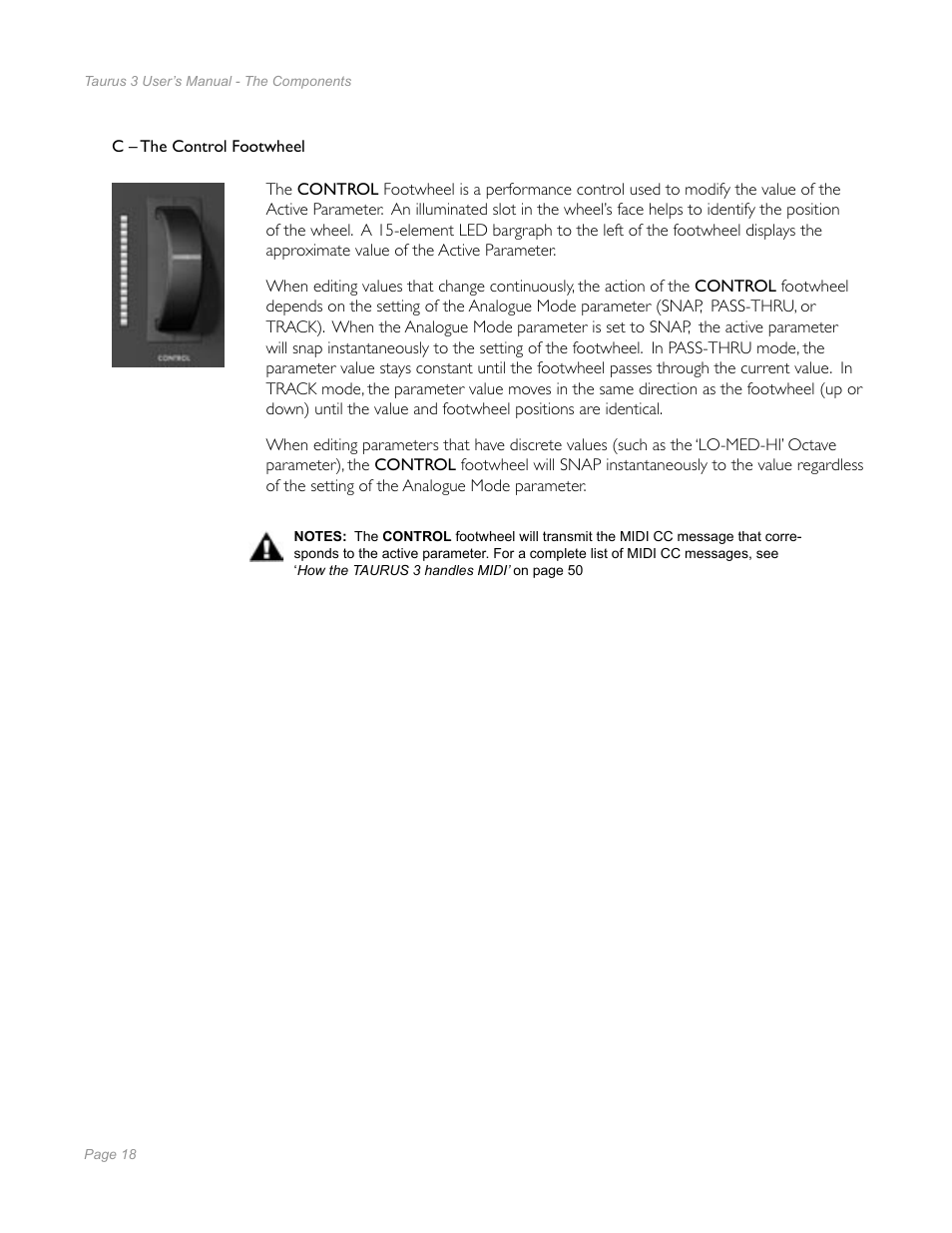 Moog Music Taurus 3 Bass Pedals User Manual | Page 16 / 60