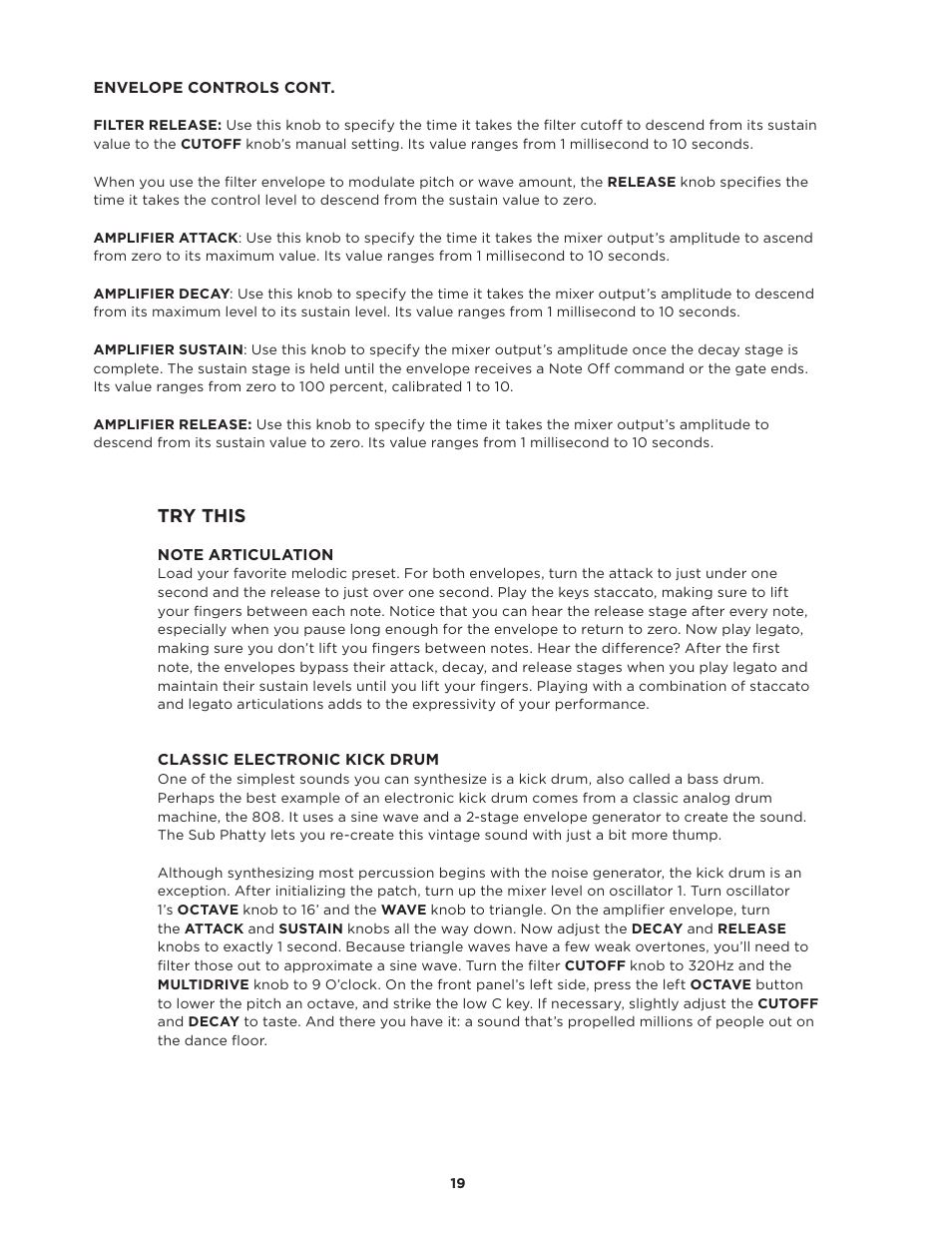 Try this | Moog Music SUB PHATTY User Manual | Page 19 / 44