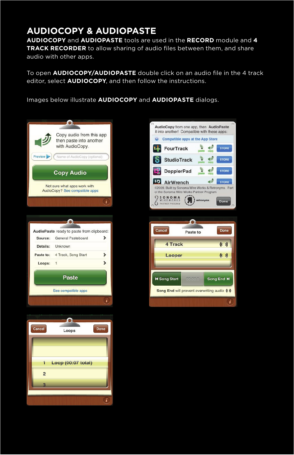 Audiocopy & audiopaste | Moog Music Animoog for iPhone User Manual | Page 12 / 28