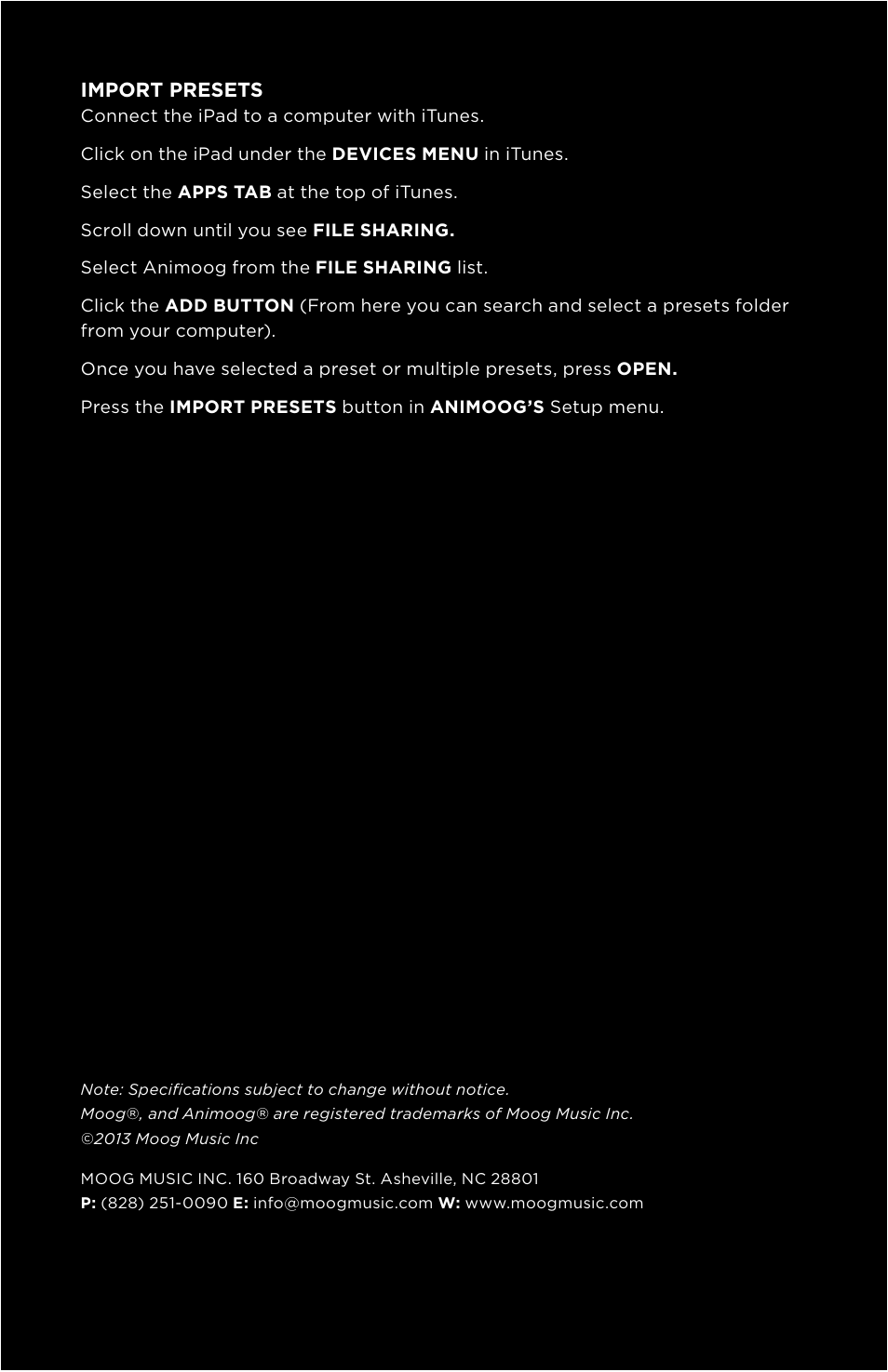 Moog Music Animoog for iPhone User Manual | Page 27 / 28