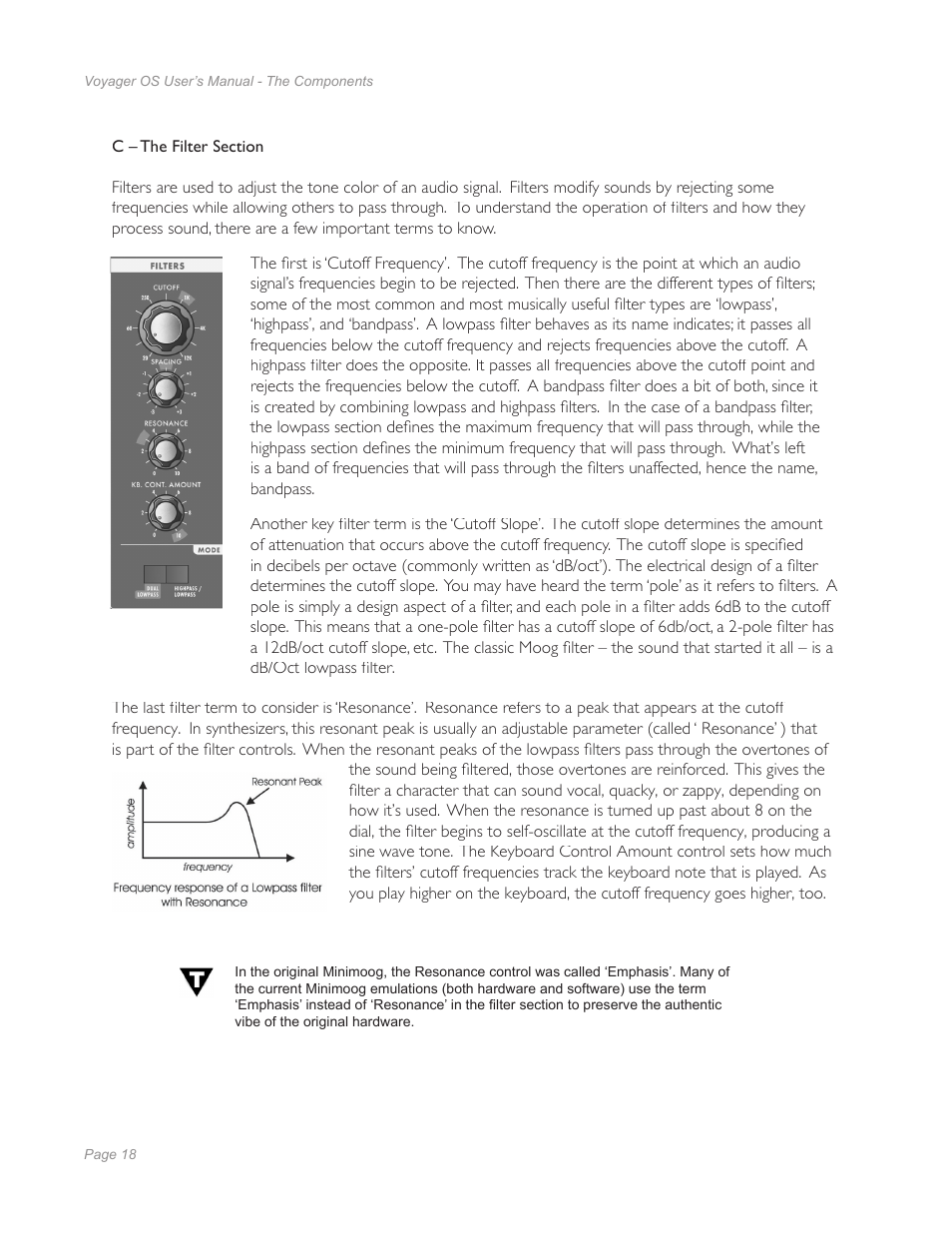 Moog Music Voyager Old School User Manual | Page 16 / 57