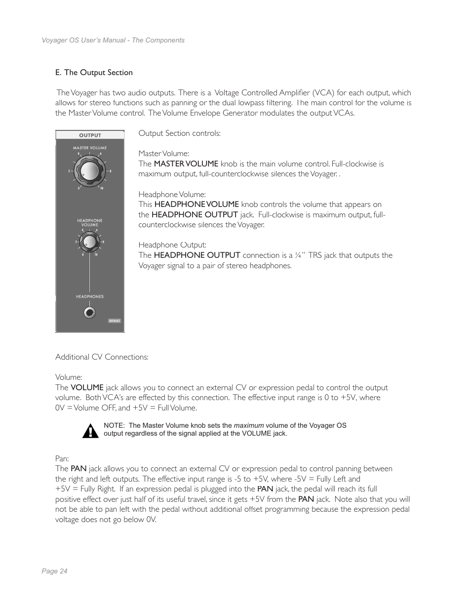 Moog Music Voyager Old School User Manual | Page 22 / 57