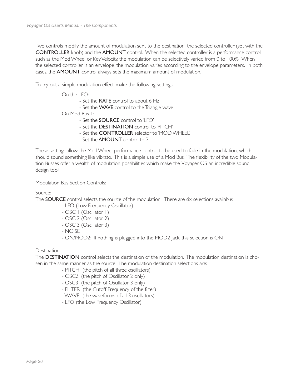 Moog Music Voyager Old School User Manual | Page 24 / 57