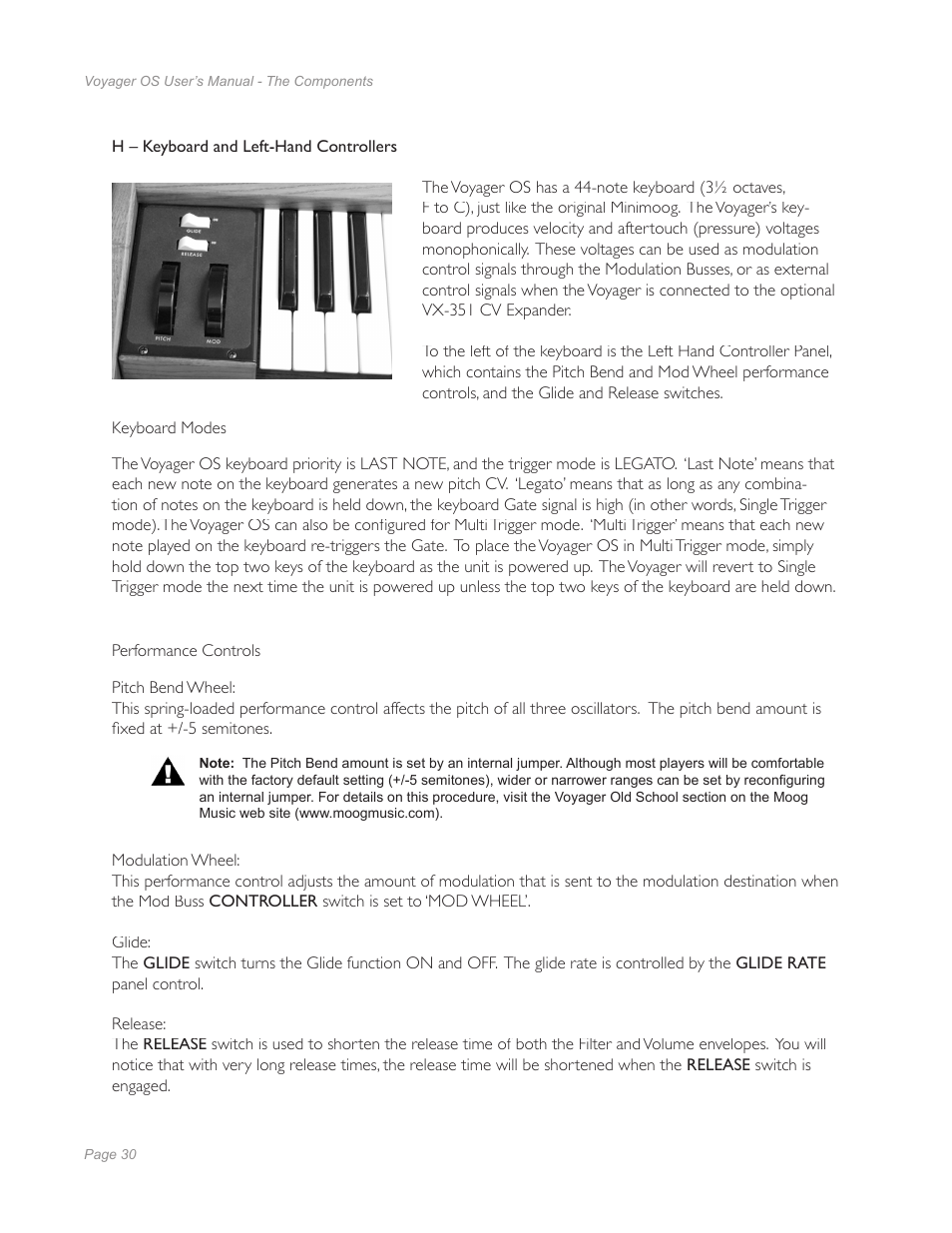 Moog Music Voyager Old School User Manual | Page 28 / 57
