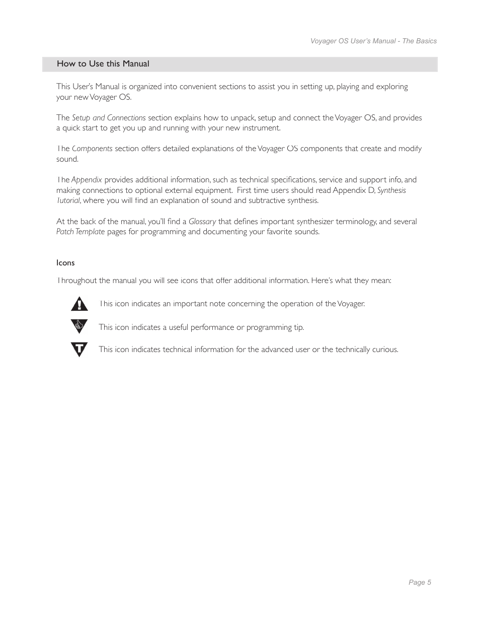 Moog Music Voyager Old School User Manual | Page 3 / 57