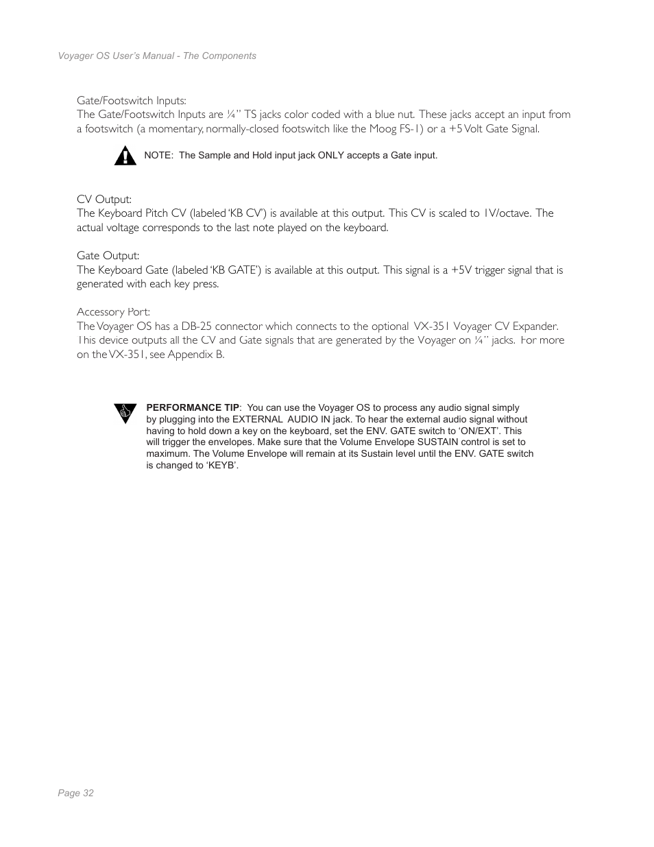 Moog Music Voyager Old School User Manual | Page 30 / 57