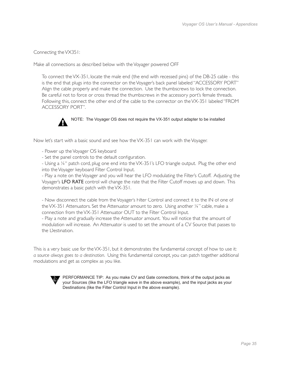 Moog Music Voyager Old School User Manual | Page 33 / 57