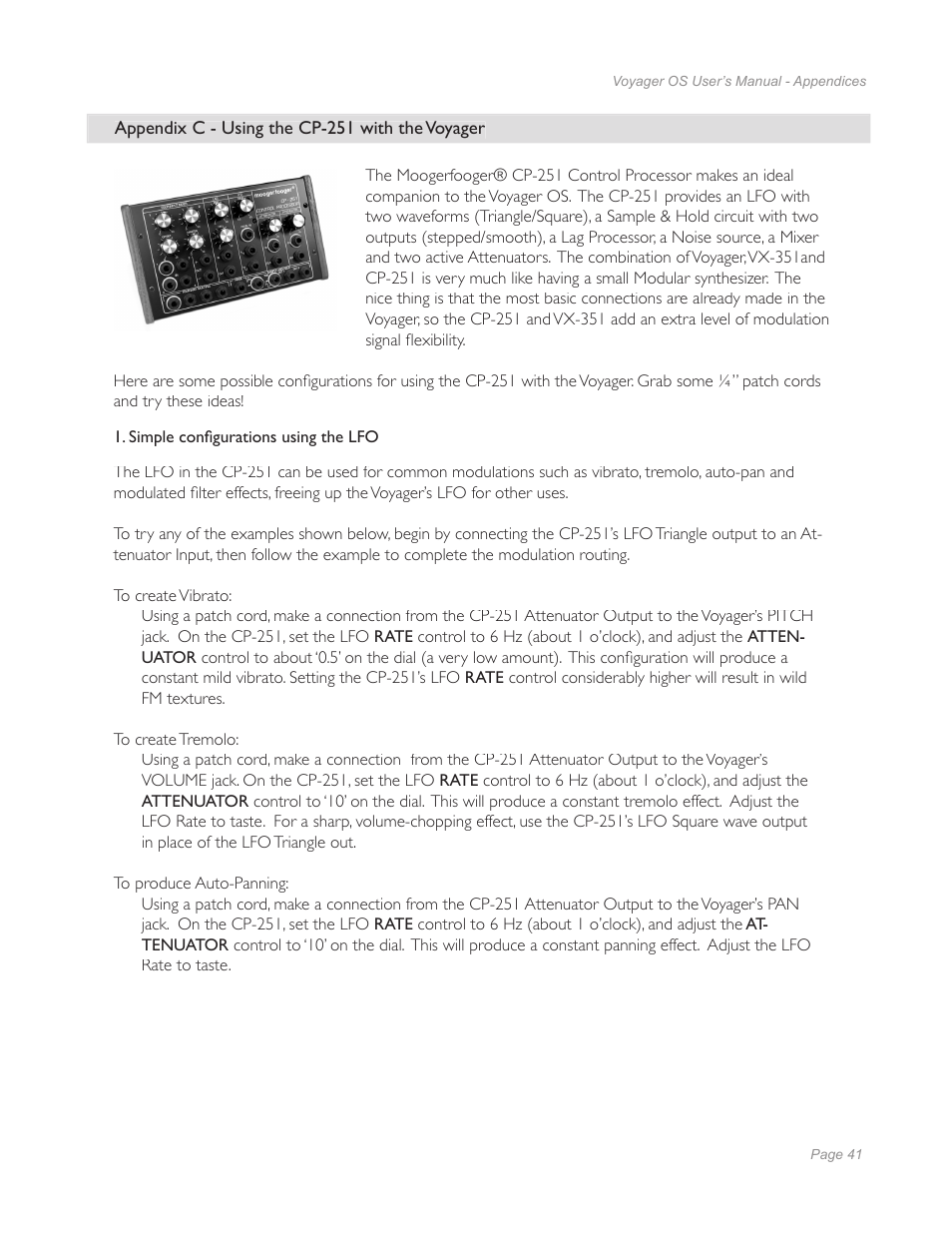 Moog Music Voyager Old School User Manual | Page 39 / 57