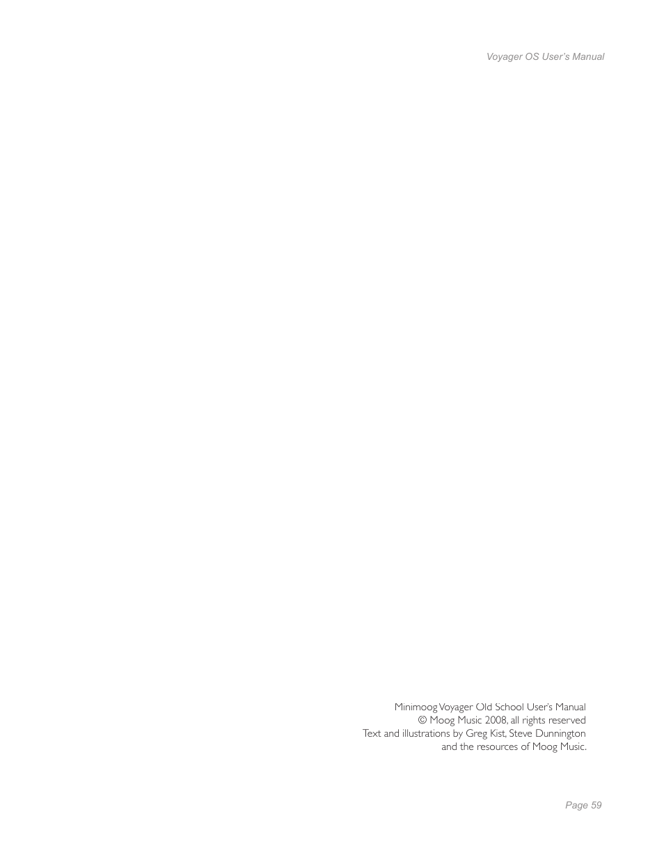 Moog Music Voyager Old School User Manual | Page 57 / 57