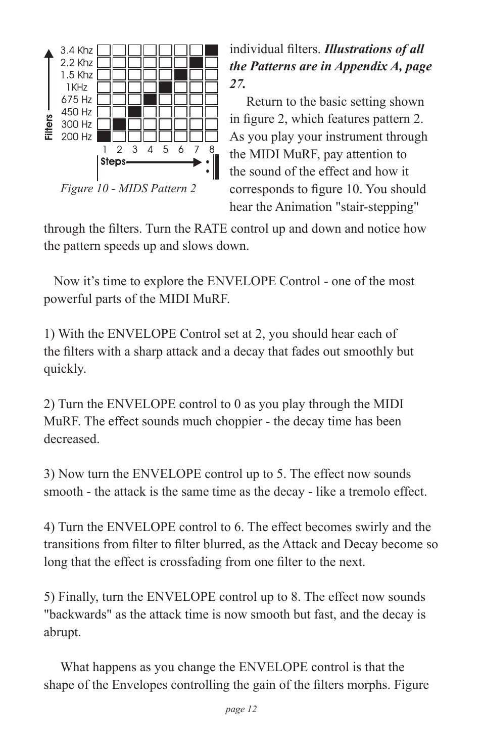 Moog Music MF-105M MIDI MuRF (Manual Addendum - Firmware v1.8) User Manual | Page 12 / 36
