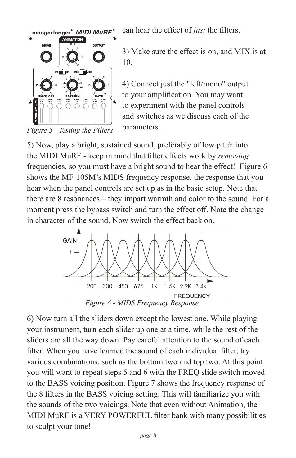 Moog Music MF-105M MIDI MuRF (Manual Addendum - Firmware v1.8) User Manual | Page 8 / 36