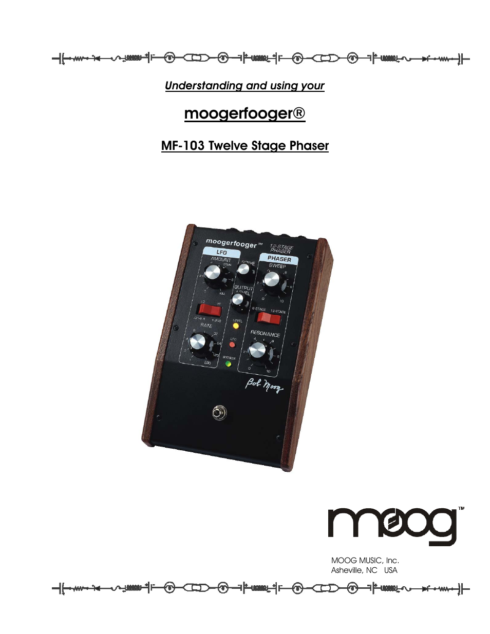 Moog Music MF-103 12-Stage Phaser User Manual | 16 pages