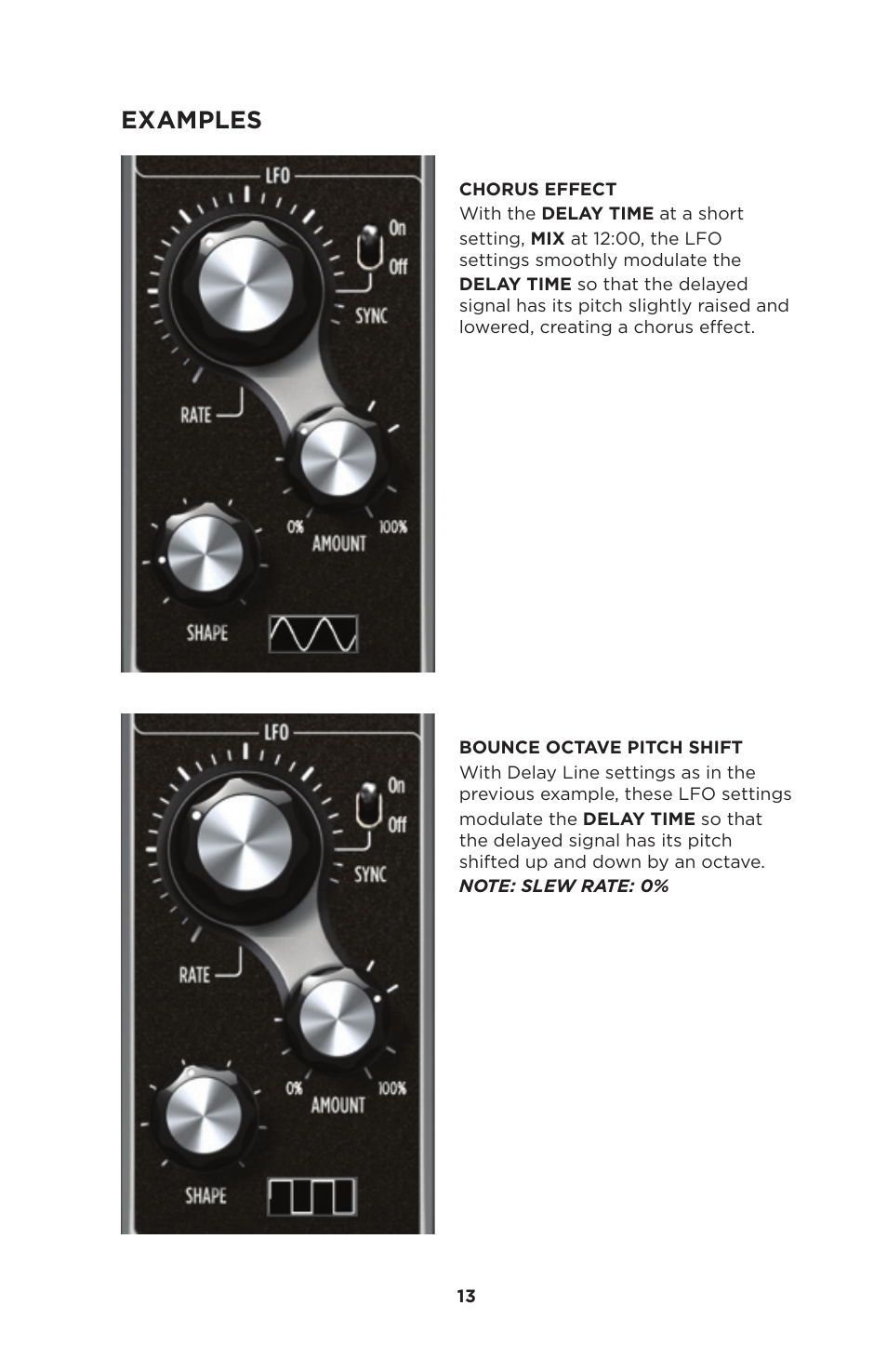 Examples | Moog Music 500 Series Analog Delay User Manual | Page 13 / 22