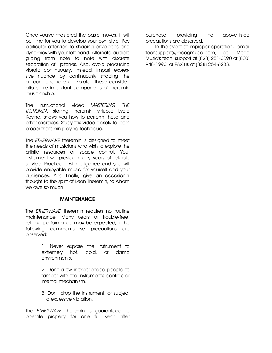 Moog Music Etherwave Plus Kit (Owner's Manual) User Manual | Page 4 / 4
