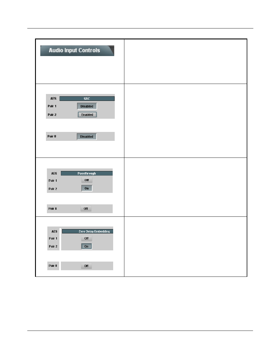 Audio input controls, Audio input controls -11, Operating instructions | 9061 function submenu list and descriptions | Cobalt Digital COMPASS 9061 Up_Down_Cross Converter User Manual | Page 55 / 118