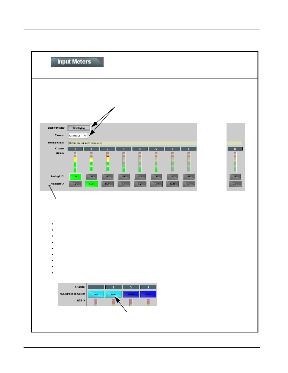 Input meters, Input meters -10, 9374-series function submenu list and descriptions | Cobalt Digital COMPASS 9374-EMDE Quad-Stream SDI – AES – MADI Embedder_De-embedder User Manual | Page 42 / 70