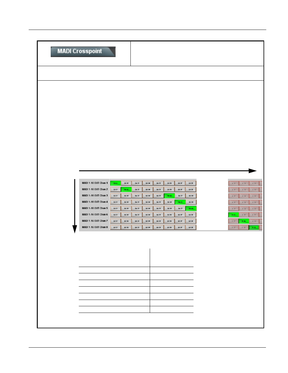 Madi crosspoint, Madi crosspoint -13, Operating instructions | 9374-series function submenu list and descriptions | Cobalt Digital COMPASS 9374-EMDE Quad-Stream SDI – AES – MADI Embedder_De-embedder User Manual | Page 45 / 70