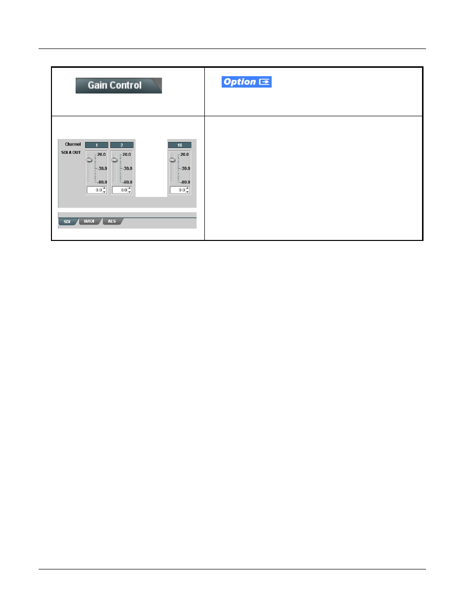 Gain controls, Gain controls -18, 9374-series function submenu list and descriptions | Cobalt Digital COMPASS 9374-EMDE Quad-Stream SDI – AES – MADI Embedder_De-embedder User Manual | Page 50 / 70
