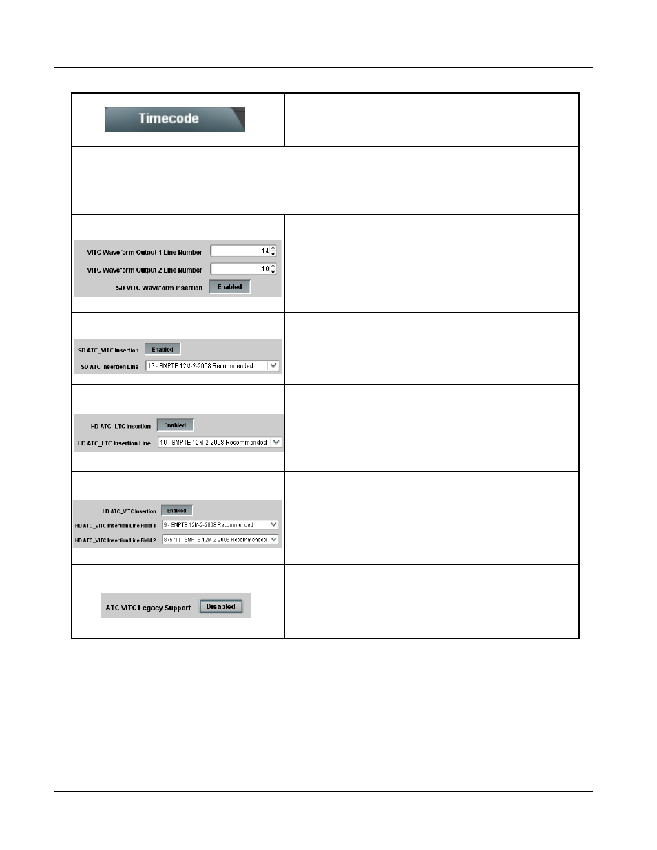 9083 function submenu list and descriptions | Cobalt Digital COMPASS 9083 HD_SD Frame Sync User Manual | Page 82 / 106