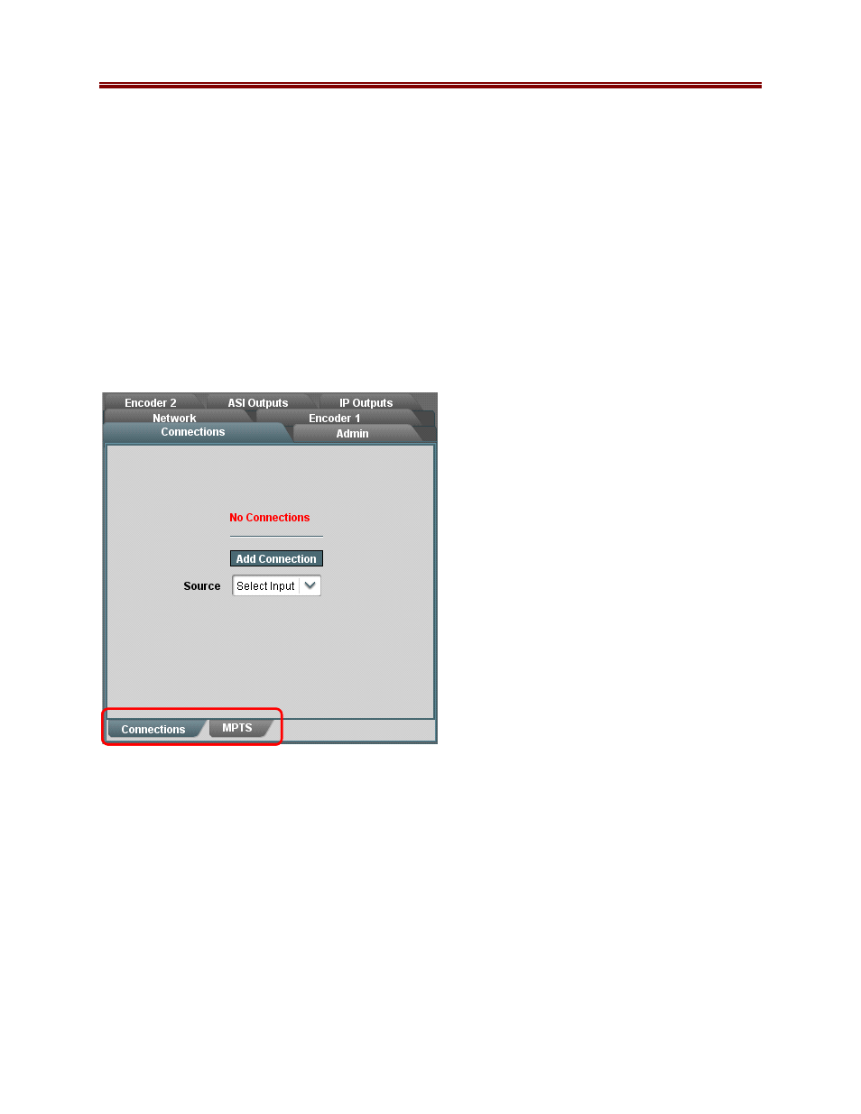 Connections tab | Cobalt Digital COMPASS 9223 Dual-Channel 3G_HD_SD MPEG-4 Encoder User Manual | Page 74 / 100