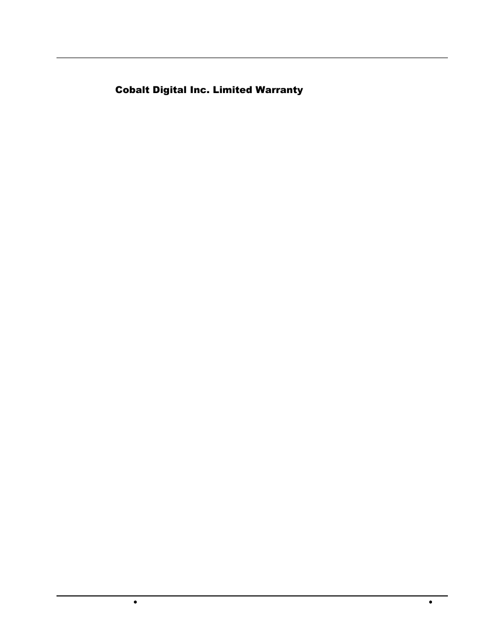 Warranty and repair policy | Cobalt Digital COMPASS 9229-QS Quad-Split Video Processor User Manual | Page 61 / 63