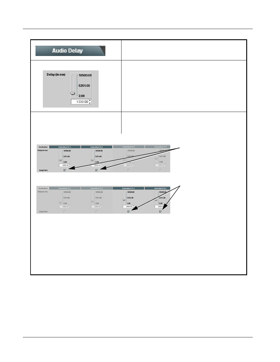 Audio delay, Audio delay -16, 9305 function submenu list and descriptions | Cobalt Digital COMPASS 9305 Embedded Audio Delay Processor User Manual | Page 42 / 64