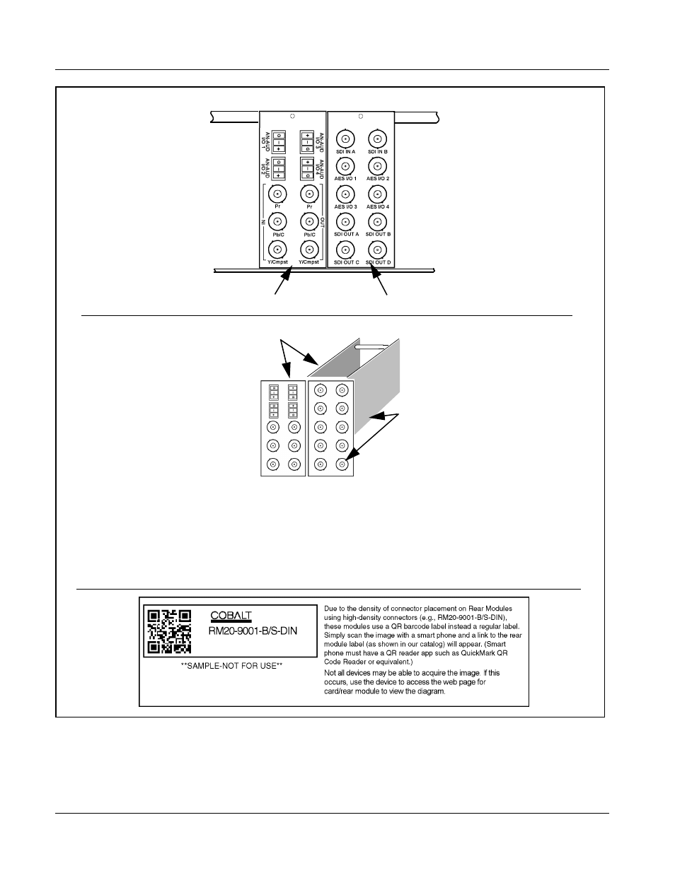 Installing a rear module | Cobalt Digital FUSION 3G 9931-EMDE 3G_HD_SD-SDI Embedder_De-Embedder User Manual | Page 42 / 124