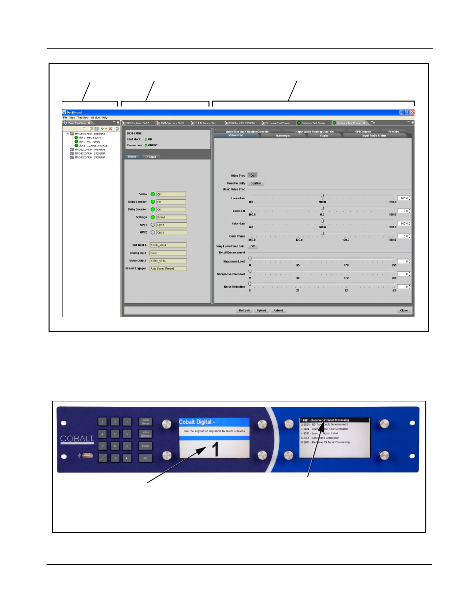 Accessing the 9931-emde card using a cobalt, Operating instructions, Remote control panel | Press the | Cobalt Digital FUSION 3G 9931-EMDE 3G_HD_SD-SDI Embedder_De-Embedder User Manual | Page 59 / 124