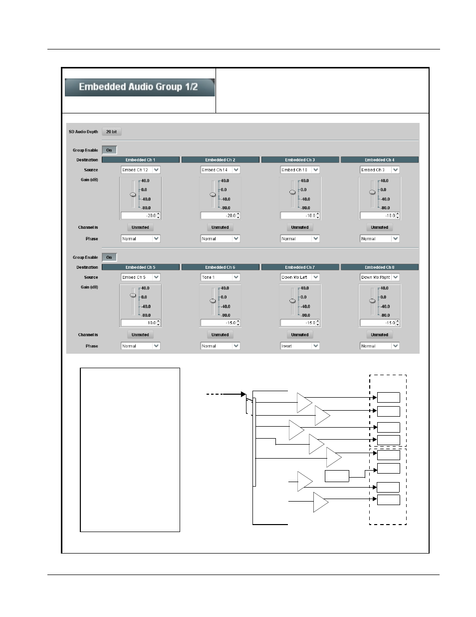 Embedded audio group 1/2, Embedded audio group 1/2 -27, Operating instructions | 9822 function submenu list and descriptions | Cobalt Digital COMPASS 9822 Downconverter User Manual | Page 59 / 86