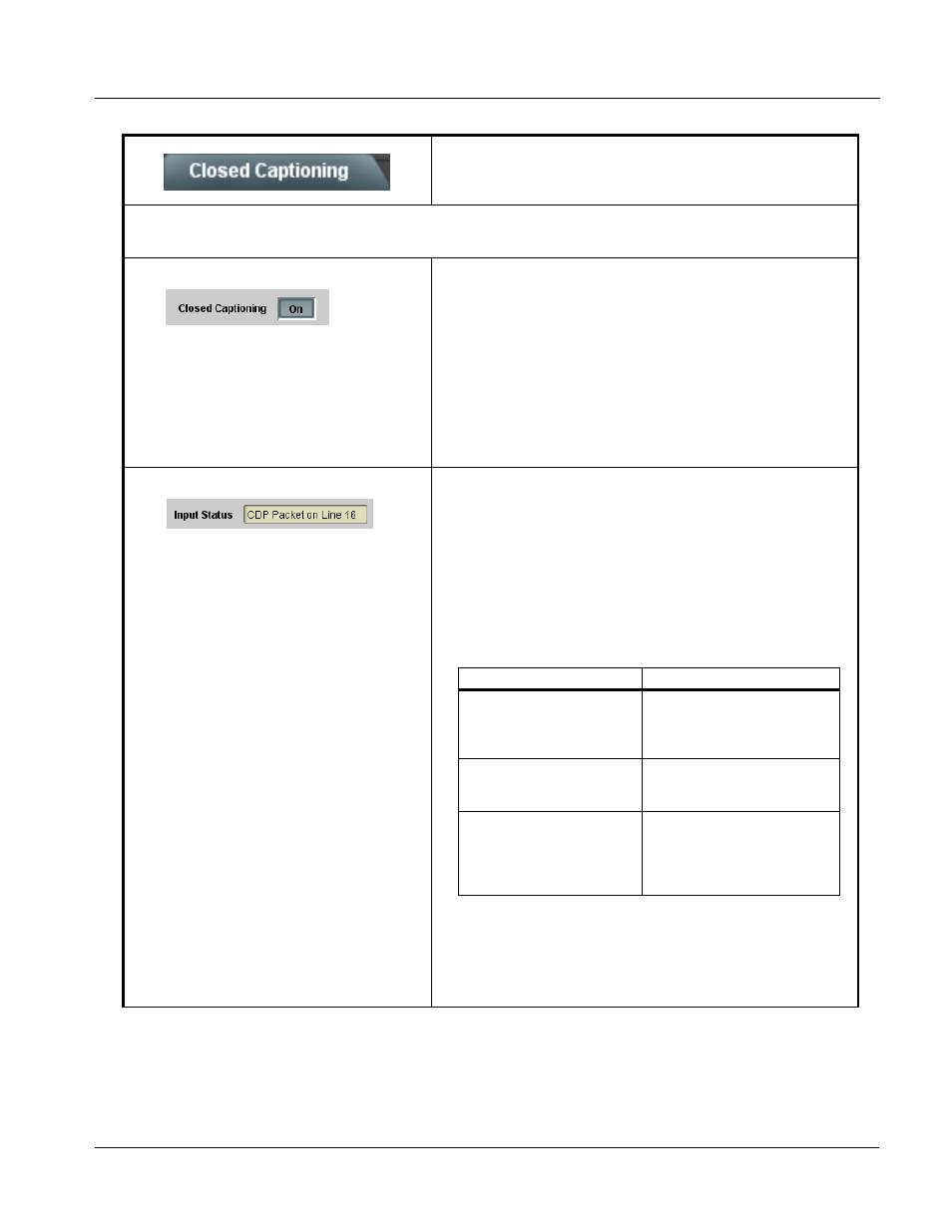 Closed captioning, Closed captioning -33, Operating instructions | 9822 function submenu list and descriptions | Cobalt Digital COMPASS 9822 Downconverter User Manual | Page 65 / 86