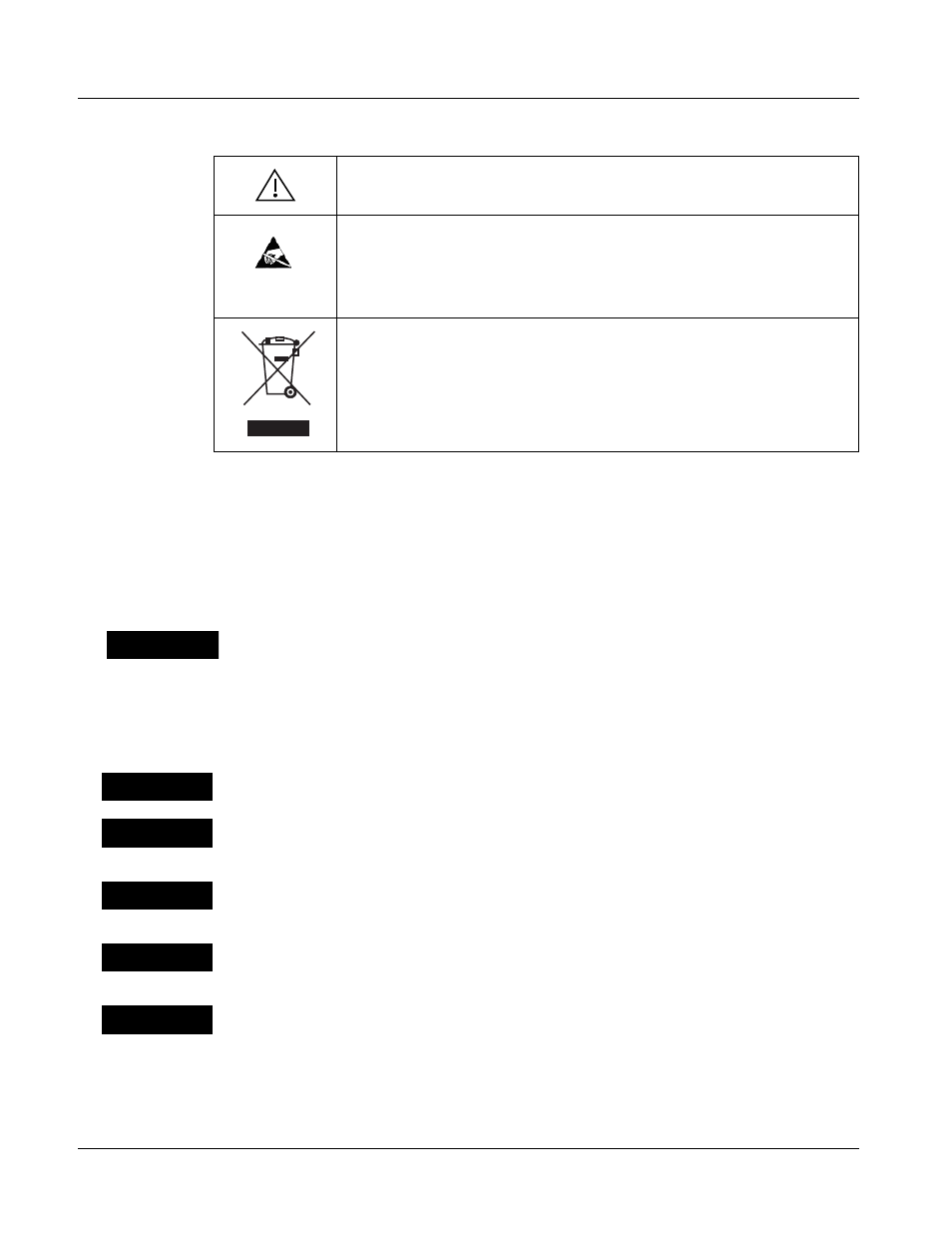 Labeling symbol definitions, Safety summary, Warnings | Cautions, Labeling symbol definitions -4, Warnings -4, Cautions -4, Safety summary (p. 1-4) | Cobalt Digital COMPASS 9121 3G_HD_SD-SDI_ASI Redundancy Switch User Manual | Page 8 / 30