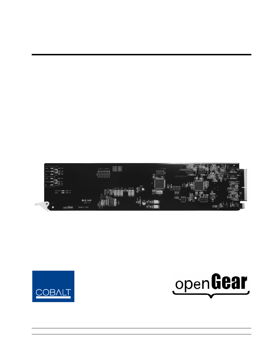Cobalt Digital COMPASS 9252 AES Audio Distribution Amplifier, 110 Ohms User Manual | 16 pages