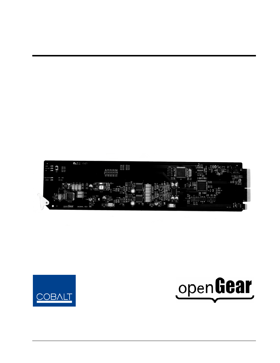 Cobalt Digital COMPASS 9262 Stereo AES to Analog Audio D_A Converter User Manual | 18 pages