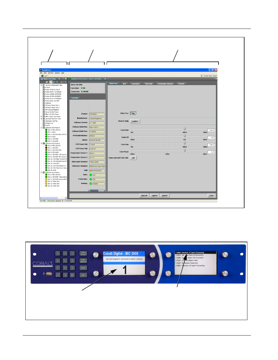 Accessing the 9082 card using a cobalt, Accessing the 9082 card via remote control, Remote control panel | Cobalt Digital COMPASS 9082 HD_SD Frame Sync User Manual | Page 32 / 56