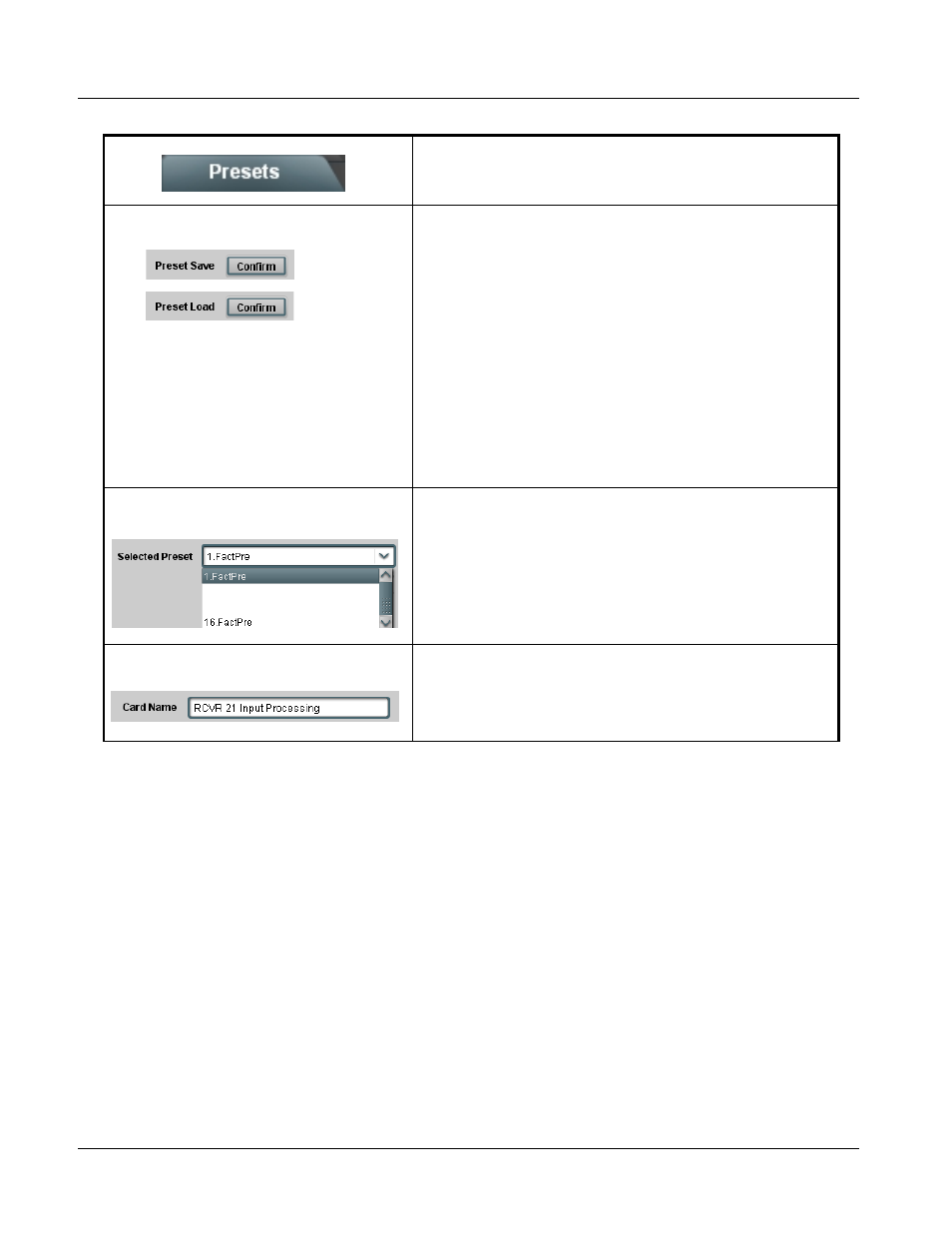 9082 function submenu list and descriptions | Cobalt Digital COMPASS 9082 HD_SD Frame Sync User Manual | Page 46 / 56