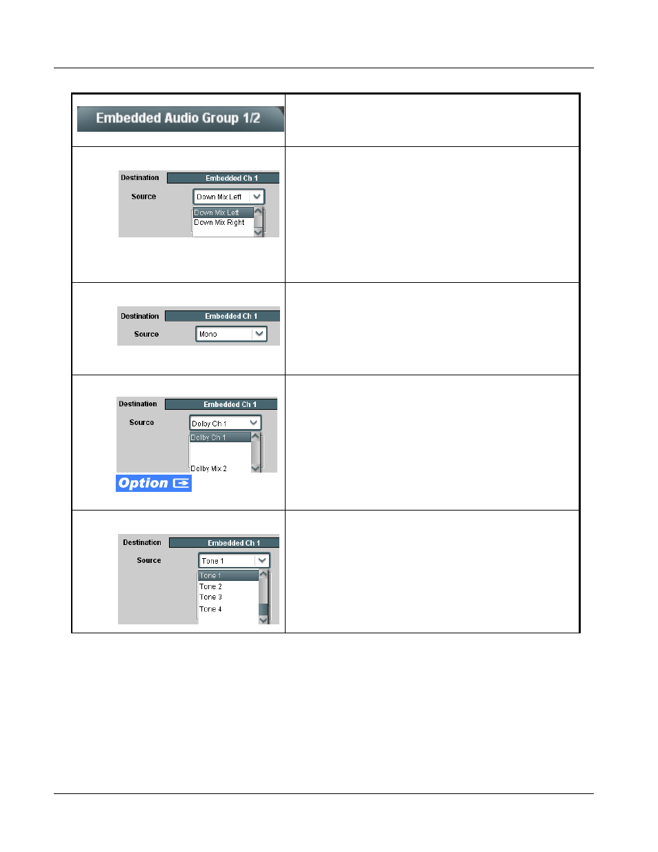 9033 function submenu list and descriptions | Cobalt Digital COMPASS 9033 Input Processing Analog to Digital Video User Manual | Page 56 / 90
